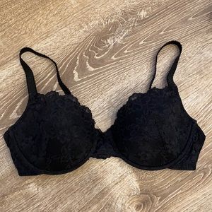 Lily Of France Black Lace Bra 36 D